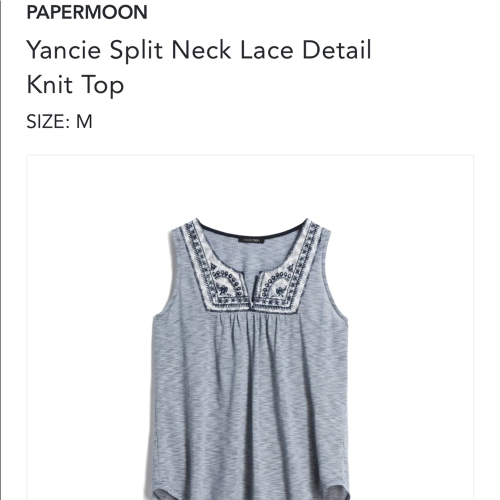 Papermoon navy striped tank
